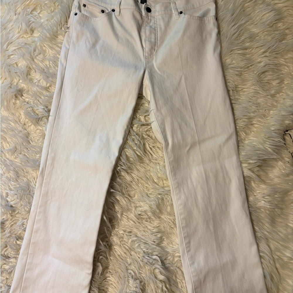 Ralph Lauren Men's Cream Straight Jeans